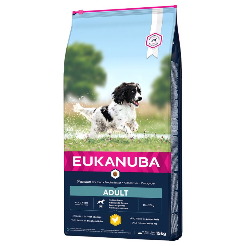 Eukanuba Active Adult Medium Breed Chicken Dog Food PETSGANG
