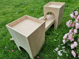 Two Towers Rabbit hutch house