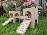Two Towers Rabbit hutch house