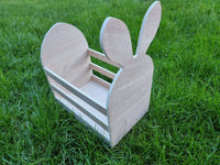 Guinea Pig Hay Feeder Easter Bunny Design Wooden Hay Rack Small Animal Buffet