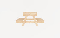 XL Heuraufe für Riesenkaninchen Picknicktisch 50Lx50Bx15H cm