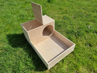 Kaninchenstall aus Holz, Nistkasten 
