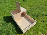 Kaninchenstall aus Holz, Nistkasten 