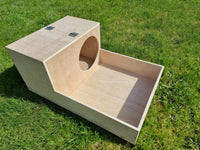 Kaninchenstall aus Holz, Nistkasten 