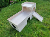 XL KANINCHEN 3-stöckiges Hüpfhaus Burg Unterschlupf Versteck Versteck Stall Kleintier Übung Spielhaus Spielzeug