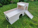 XL RABBIT 3tier leap up House Castle Shelter Hideout Hideaway Hutch small animal exercise playhouse toy