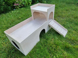 XL KANINCHEN 3-stöckiges Hüpfhaus Burg Unterschlupf Versteck Versteck Stall Kleintier Übung Spielhaus Spielzeug
