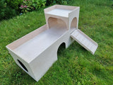XL RABBIT 3tier leap up House Castle Shelter Hideout Hideaway Hutch small animal exercise playhouse toy