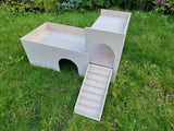 XL KANINCHEN 3-stöckiges Hüpfhaus Burg Unterschlupf Versteck Versteck Stall Kleintier Übung Spielhaus Spielzeug