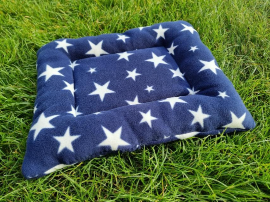 Blue White Stars Snuggle Bed pillow Bun Snuggle Bunny Bed Bunny Rabbit pillow for Rabbits, Guinea pigs and other small animals