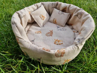 Opened Front Bunnies Snuggle Cups for Guinea Pig Bed Cuddle Cup with Two Cushion Pillows for Improved Sleep Machine Washable Cozy