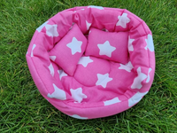 Blue/White Stars Opened Front Snuggle Cups for Guinea Pig Bed Cuddle Cup with Two Cushion Pillows for Improved Sleep Machine Washable Cozy