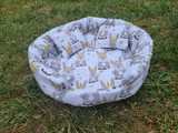 Grey Bunnies Rabbit Bowl with Two Cushion Pillows for Bunnies for Improved Sleep Machine Washable Cozy Comfortable Snuggle Bed