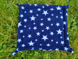 Orange White Stars Reversible Double Sided Hammock for guinea pigs, chinchillas, squirrels, rats, hamsters and other small animals