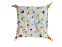 Reversible Double Sided Hammock with 4 clips for guinea pigs, chinchillas, squirrels, rats, hamsters and other small animals