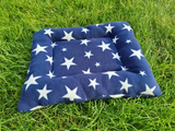 Blue White Stars Snuggle Bed pillow Bun Snuggle Bunny Bed Bunny Rabbit pillow for Rabbits, Guinea pigs and other small animals
