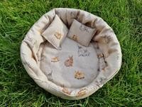 Opened Front Bunnies Snuggle Cups for Guinea Pig Bed Cuddle Cup with Two Cushion Pillows for Improved Sleep Machine Washable Cozy