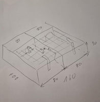Two tables 100Lx80Wx30H cm each 1tier with mesh lid