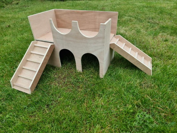 Guinea Pig House with two ramps