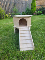 Hermann’s Tortoise Two Storey Tortoise Table Vivarium House 35Hx25Dx25W cm