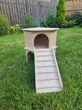 Hermann’s Tortoise Two Storey Tortoise Table Vivarium House 35Hx25Dx25W cm