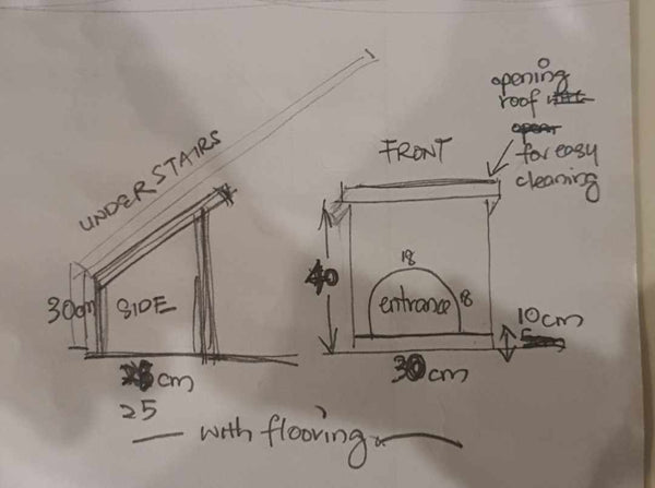 Hermann's tortoise Vivarium House with bottom (removable roof)