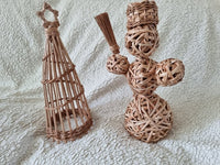 Arbre de Noël et bonhomme de neige Porte-foin Lapin Jouet Saule
