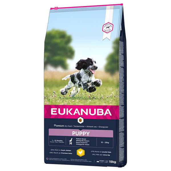 Eukanuba Puppy Medium Breed Chicken Dog Food PETSGANG
