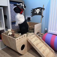 Pirate Ship Rabbit hutch house