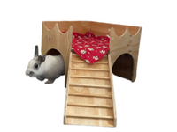 Corner Castle Rabbit hutch house