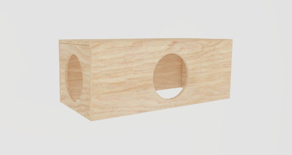 4 Holes Wooden Long Hamster Cage Tunnel