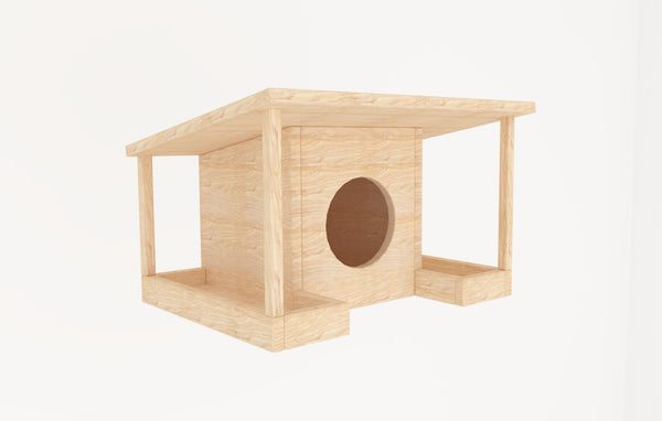 With Feeder Bird Cage House