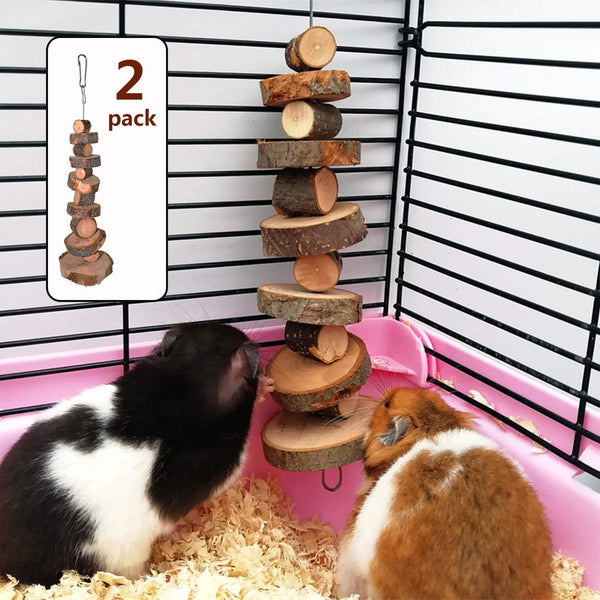 Natural Organic Apple Wood Chew Toys 2 Pack