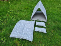Tunnel With Pillows & Pad Guinea Pig Hutch Indoor Bed