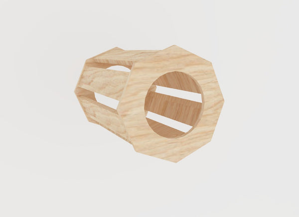 Wooden Round Connecting Tunnel Hamster Cage House