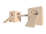 Two Tower Turret Hamster Cage House