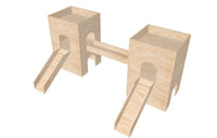 2 Tower Turrets Guinea Pig Hutch House