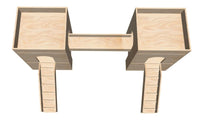 2 Tower Turrets Guinea Pig Hutch House