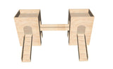 2 Tower Turrets Guinea Pig Hutch House