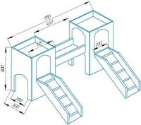 Two Towers Rabbit hutch house