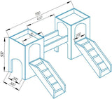 Two Towers Rabbit hutch house