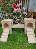 Two Towers Rabbit hutch house