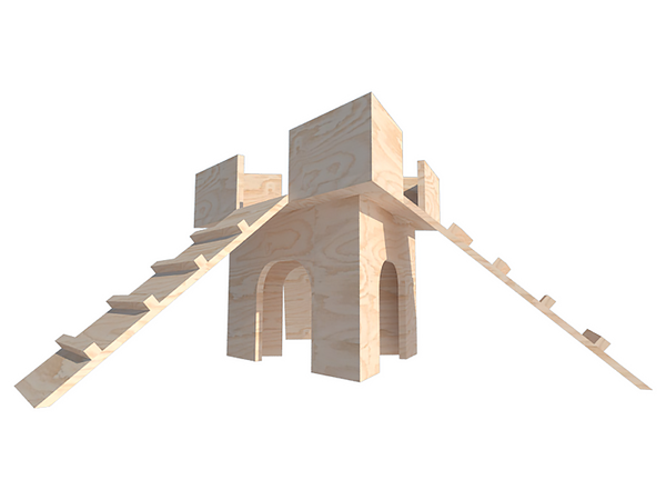 Clapier pour cochon d'Inde Triangle Tower 