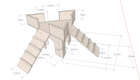 Triangle Tower Guinea Pig Hutch House