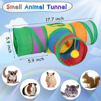 Meerschweinchen-Tunnel, Meerschweinchen, 3-Wege-Tunnel, Verstecke, Spielzeug