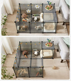 Indoor DIY Transparent Plastic Enclosure Small Animals Pet Playpen