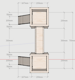 Two Tower Turret Hamster Cage House