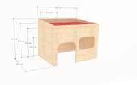 Cat House Sofa Bed Cuddle Snuggle Area on Top Playhouse