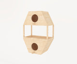 Viereckiges Vogelkäfighaus aus Holz
