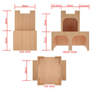 Triple Hop Up Rabbit Hutch House